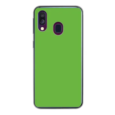 Produktbild von MuchoWow® Handyhülle Schutzhülle Hülle für Samsung Galaxy A40 Grün - Farben - Natur Silikon Softcase Handy Hülle - Handy-Tasche