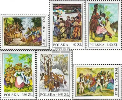 Produktbild von Briefmarken Polen 1977 Mi 2509-2514 (kompl.Ausg.) gestempelt Polnische Volksbräuche