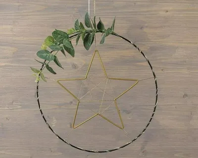 Produktbild von Metall-Creolen, goldener Stern, Traumfänger, 3 Stück.