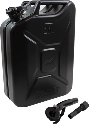 Produktbild von Metallkanister schwarz 20 Liter inkl. Ausgießer + Halter Benzin Diesel