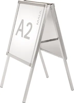 Produktbild von MAUL Kundenstopper MAULpublic Hochformat A2 Aluminium 67.3 x 45 x 105 cm silber