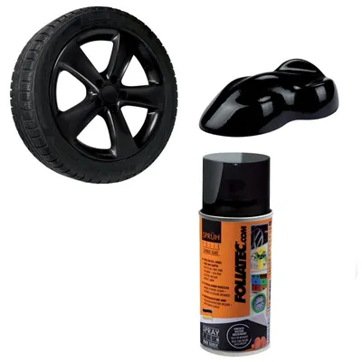 Produktbild von Foliatec Sprühfolie FT20362 150ml Schwarz glänzend Bastel Folie Felgenfolie