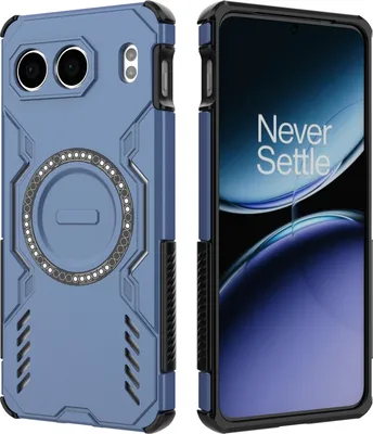 Produktbild von Magnetisch Hülle für OnePlus Nord 4, Hybrid PC TPU Bumper Stoßfestes Loch Wärmeableitung Handyhülle Blau
