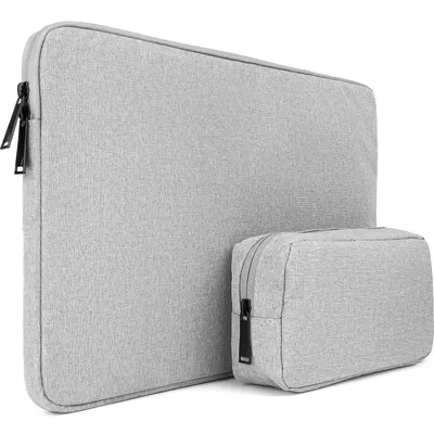 Produktbild von Laptophülle 17 Zoll - Laptop Sleeve geeignet für u.a. MacBook Pro - Tablet Hülle - mit Kabelorganizer-Etui - Grau