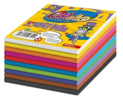 Produktbild von Krepppapier in Quadraten, 10 Farben gemischt, 10 x 10 cm