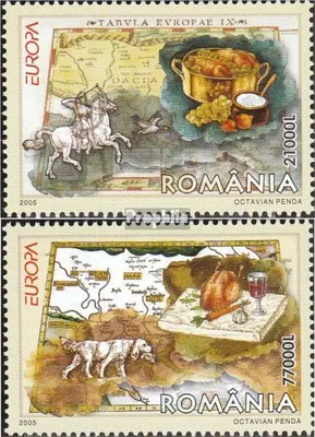Produktbild von Briefmarken Rumänien 2005 Mi 5935-5936 (kompl.Ausg.) postfrisch Europa - Gastronomie