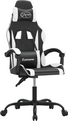 Produktbild von vidaXL Gaming-Stuhl Schwarz und Weiß Kunstleder