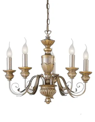Produktbild von Klassischer Kronleuchter Florenz Kunststoffe Gold 5 Lichter E14