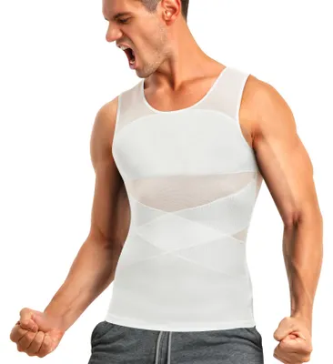 Immagine prodotto di Maglietta a compressione per uomo, modellante, per snellire l'addome