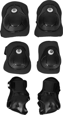Produktbild von CRAZY SAFETY Schutz-Set Protection mit Ellenbogen-, Knie- und Handgelenkschonern 1001 Black One Size
