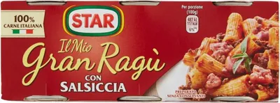 Produktbild von 3x Il Mio Gran Ragù Star con Salsiccia tomatensauce sauce mit italienischer Wurst Tomatensuppe Pastasauce 3x100gr