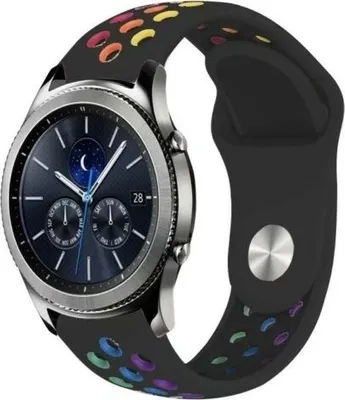 Produktbild von Strap-it Samsung Gear S3 Classic / Frontier Sportarmband (Schwarz Bunt)