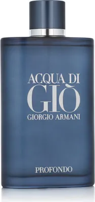Produktbild von Giorgio Armani Acqua Di Giò Profondo, Männer, 200 ml, Bernstein, Moschus, Patschuli, Spray, ALCOHOL ● PARFUM / FRAGRANCE ● AQUA / WATER ● LIMONENE ● LINALOOL ● ALPHA-ISOMETHYL...