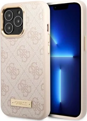 Produktbild von Guess Guhmp13Lu4Gprp Iphone 13 Pro / 13 6.1"" Rosa/Rosa Hartschale 4G Logo Platte Magsafe