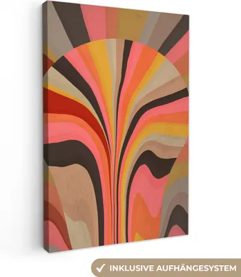 Produktbild von OneMillionCanvasses® - Leinwandbilder - 90x140 cm, Abstrakt -Kunst -Formen, Wandbilder Kunstdruck Wanddekoration - Foto auf Leinwand - Gemälde auf Holzrahmen  - Wandschmucke - Schlafzimmer