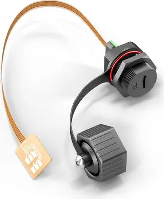 A product shot of a SIM card adapter with a flexible flat cable.