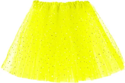 Produktbild von Karneval Tutu Blau Glitzer Tanz Kostüm Festliches Outfit Stilvolle Röcke Eleganz Funkelnd Traumhafte Party Accessoire Glanzvoll Fantasie, Farbe: Gelb