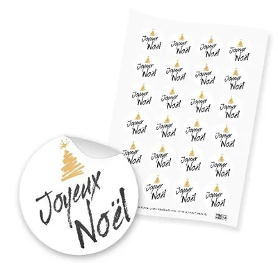 Produktbild von itenga 24x Sticker "Joyeux Noël" (Motiv 156)