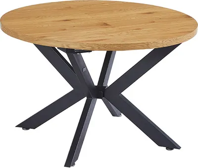 Produktbild von HOME DELUXE Esstisch Rund Ausziehbar AVENTURA inkl. Sternfuß - 120 x 120 cm Light Oak |Küchentisch, Esszimmer, Esszimmertisch, Ausziehtisch