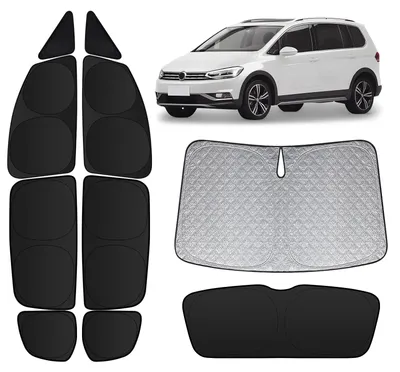 Image de Film solaire de remplacement pour VW Touran 2016-2024, film occultant pour vitres latérales, protection solaire pour vitres latérales, pare-brise et lunette arrière, protection contre les UV
