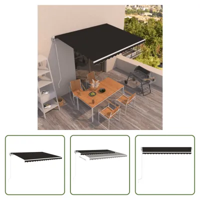 Produktbild von The Living Store Markise Automatisch Einziehbar 400x350 cm Anthrazit