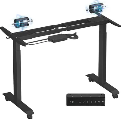 Produktbild von SONGMICS Höhenverstellbar Elektrisch mit Doppelmotor Tischgestell mit Memory-Funktion schwarz