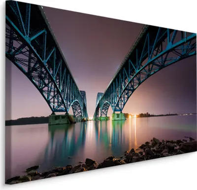 Produktbild von Fabelhafte Canvas LEINWAND BILDER 70x50 cm XXL Kunstdruck South Grand Island Bridge