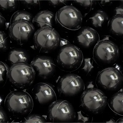 Produktbild von 50 Bälle für Bällebad 5,5cm Babybälle Plastikbälle Baby Spielbälle Schwarz
