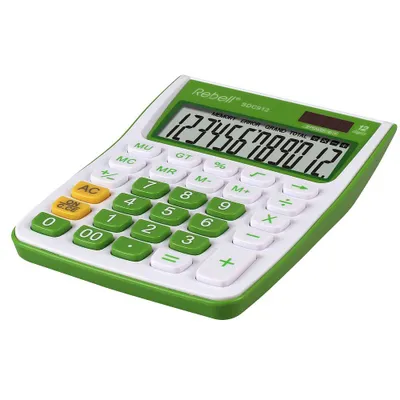 Zdjęcie produktu dla Kalkulator biurkowy Rebell RE-SDC912 GR zielony/biały