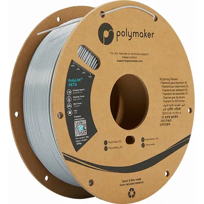 Obrázok produktu pre Polymaker PolyLite PETG Grey