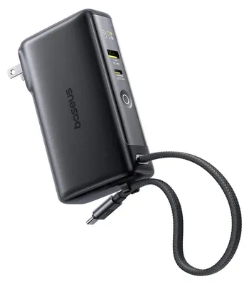Obrázok produktu pre Baseus – Power Bank Nomos NT11 Omni powerbanka s USB-C káblom 10000 mAh 67W s digitálnym displejom – kozmická čierna
