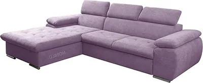 Produktbild von Ecksofa mit Schlaffunktion und Bettkasten, Couch für Wohnzimmer, Schlafsofa Sofagarnitur Sofa Eckcouch L-Form Wohnlandschaft mit Bettfunktion NILUX (Eckosfa NILUX Violett) 284 x 196 x 78 cm, Links Ottomane
