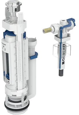 Produktbild von Geberit vollständiger Spülmechanismus mit Doppelknopf für seitliche Betätigung