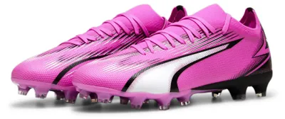 Image de Puma Ultra Match FG/AG Chaussures de football unisexes rose blanc noir Gr 46,5