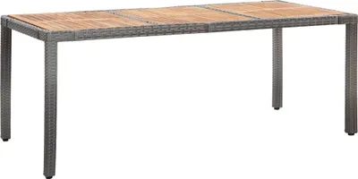 Immagine prodotto di vidaXL set da pranzo da giardino 9 pezzi con cuscini in poly rattan grigio