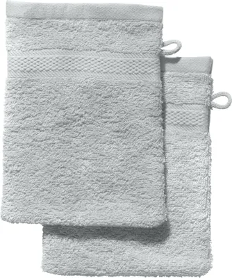 Produktbild von REDBEST Waschhandschuh Chicago" 2er-Pack silber 15x21 cm"