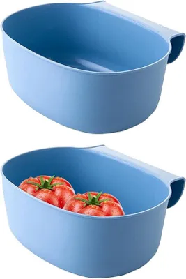 Produktbild von Küchenmüllbehälter, hängender Abfalleimer für die Küche, Lagerung im Badezimmer, große Kapazität (blau)