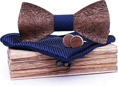 Obrázok produktu pre Drevený motýlik Elegant Modrá - Štýlový doplnok pre mužov KP30892
