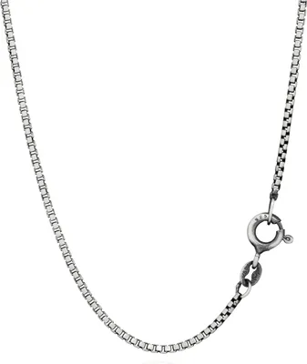 Produktbild von NKlaus 45cm Venezianerkette 925 Sterling Silber oxidiert Damen Halskette 1,25mm breit 13845