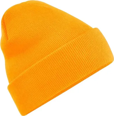 Image de Beechfield Bonnet d'hiver unie pour adultes PC2879 (taille unique) (Orange fluorescent)