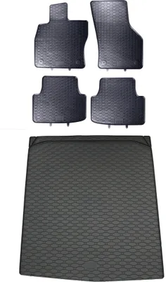 Produktbild von Gummi Fußmatten + Kofferraumwanne Set für Skoda Superb 3 8V Kombi, Bj. 2015-