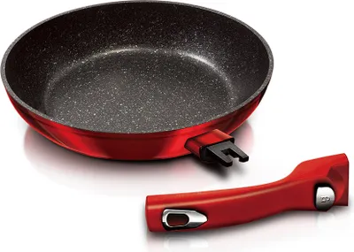 Obrázok produktu pre Panvica s mramorovým povrchom a odnímateľnou rukoväťou 28cm METALLIC LINE BURGUNDY EDITION
