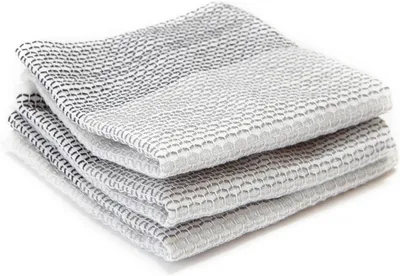 Produktbild von Praktisches Küchenhandtuch-Set – 3er-Set – Abtropftücher – 100 % Baumwolle – Strapazierfähig, Grau