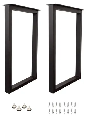 Metall-Tischbeine 70 cm, quadratisch, verstellbar, 2 Stück