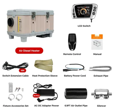 Obrázok produktu pre Dizínový ohrievač vzduchu – ohrievač pre obytné prívesy – ohrievač pre karavany – výkon 8 kW – LCD displej a ovládanie cez aplikáciu Bluetooth