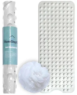 Produktbild von Badematte Duschmatte – 100 x 40 cm – Antirutschmatte Weiß mit Saugnäpfen – Antirutschmatte für Bad oder Dusche