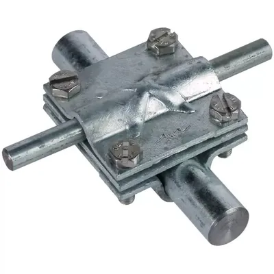 Produktbild von DEHN Kreuzstück 8-10mm Fl.30mm 316163 50x50mm mit Zwischenplatte