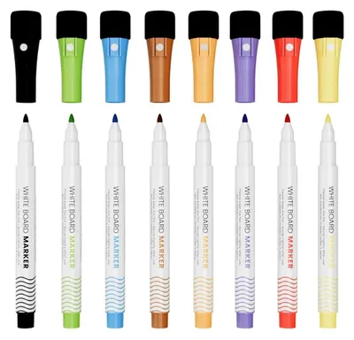 Produktbild von Dünn-spitzige Whiteboardmarker-Set ALLboards - 8 Farben