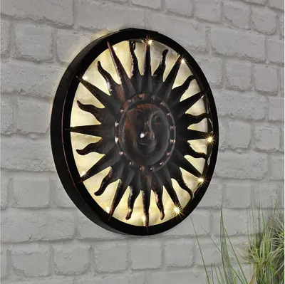 Image de HI Lumière décorative solaire LED Soleil 40 x 4 cm