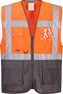Image de Portwest C476 WARSCHAU EXEKUTIV WESTE Orange/Grey Gr. M
